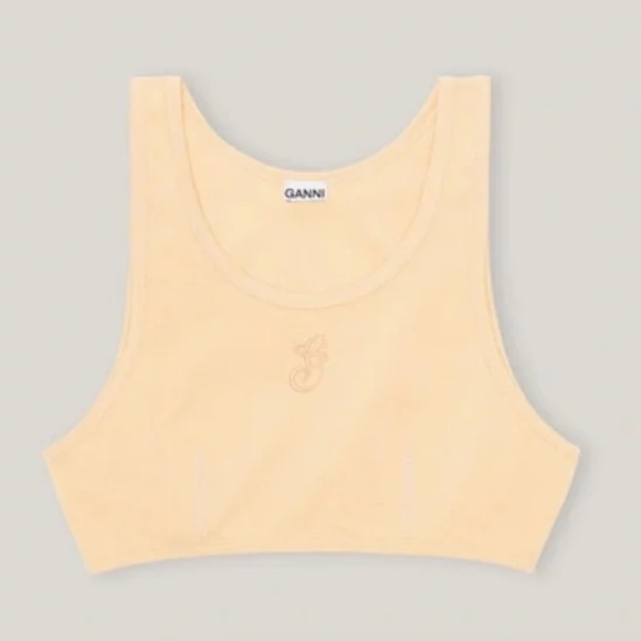 Ganni Embroidered Bralette Top - Picture 1 of 2